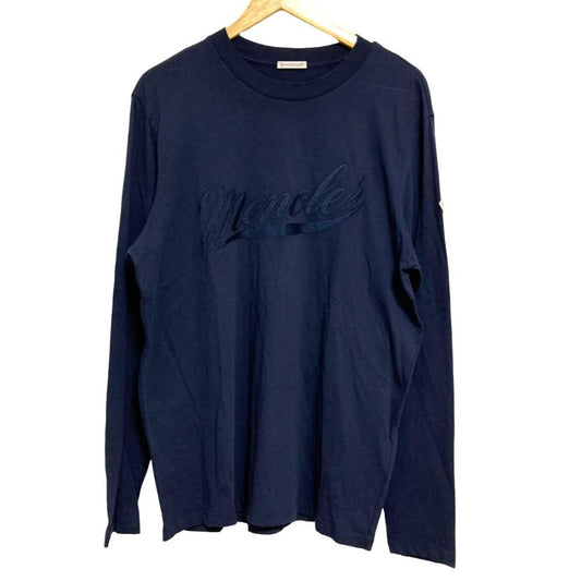 Moncler LS Tshits Logo Embroidery Long Sleeve T-Shirt L Navy