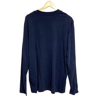 Moncler LS Tshits Logo Embroidery Long Sleeve T-Shirt L Navy — view 2