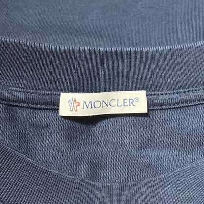 Moncler LS Tshits Logo Embroidery Long Sleeve T-Shirt L Navy — view 5