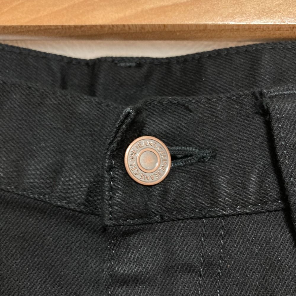 Celine Streatch Skinny Pants Denim Black — view 4