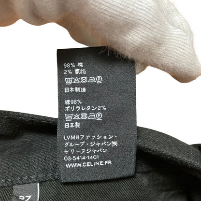 Celine Streatch Skinny Pants Denim Black — view 8