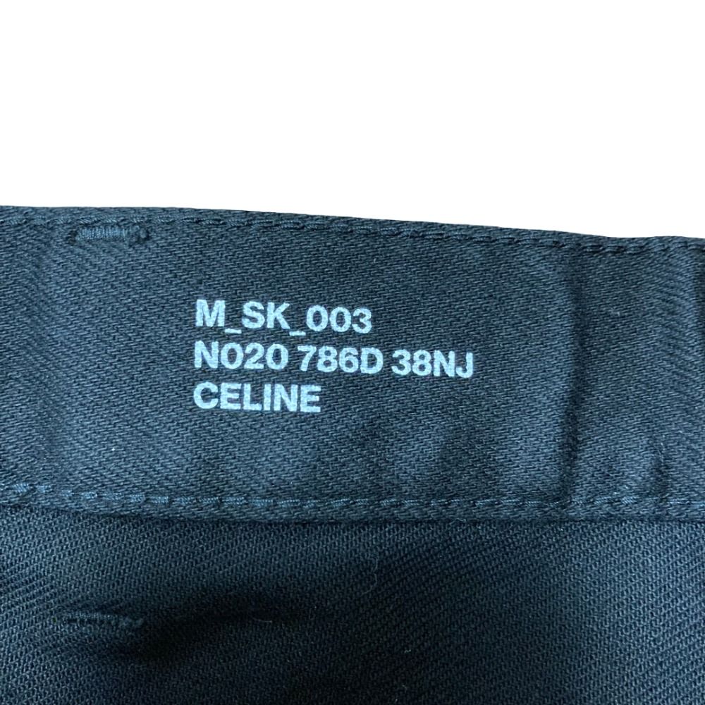 Celine Streatch Skinny Pants Denim Black — view 6