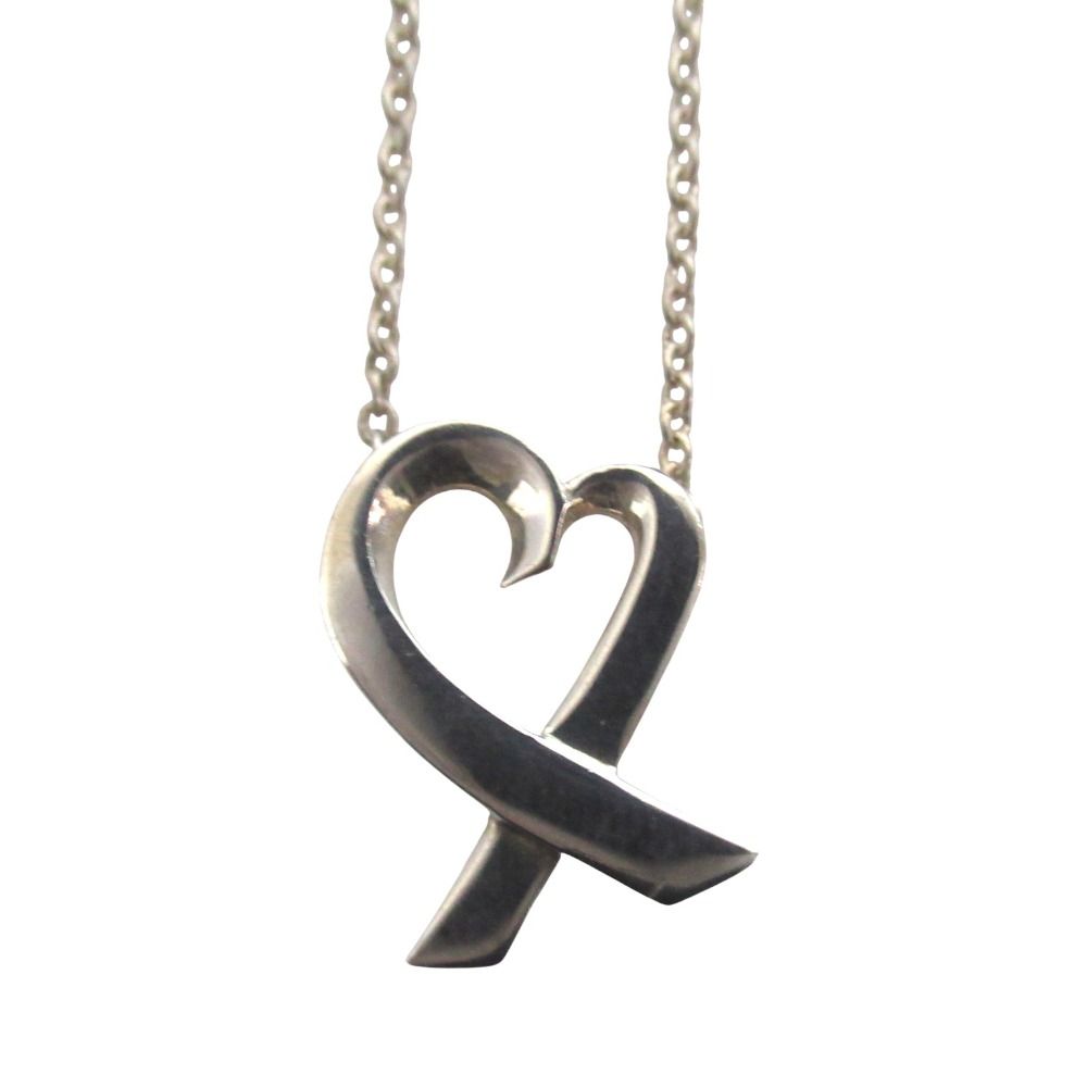 Tiffany & Co Paloma Picasso Loving Heart Pendant 925 Sterling Silver