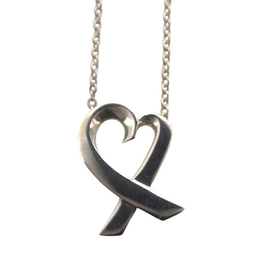 Tiffany & Co Paloma Picasso Loving Heart Pendant 925 Sterling Silver