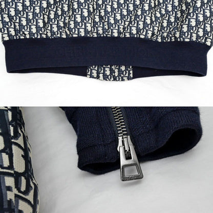 Dior Jacket Oblique Jacquard Technical Taffeta 36 Navy — view 7