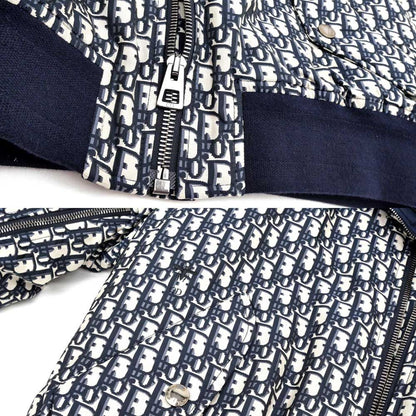 Dior Jacket Oblique Jacquard Technical Taffeta 36 Navy — view 5