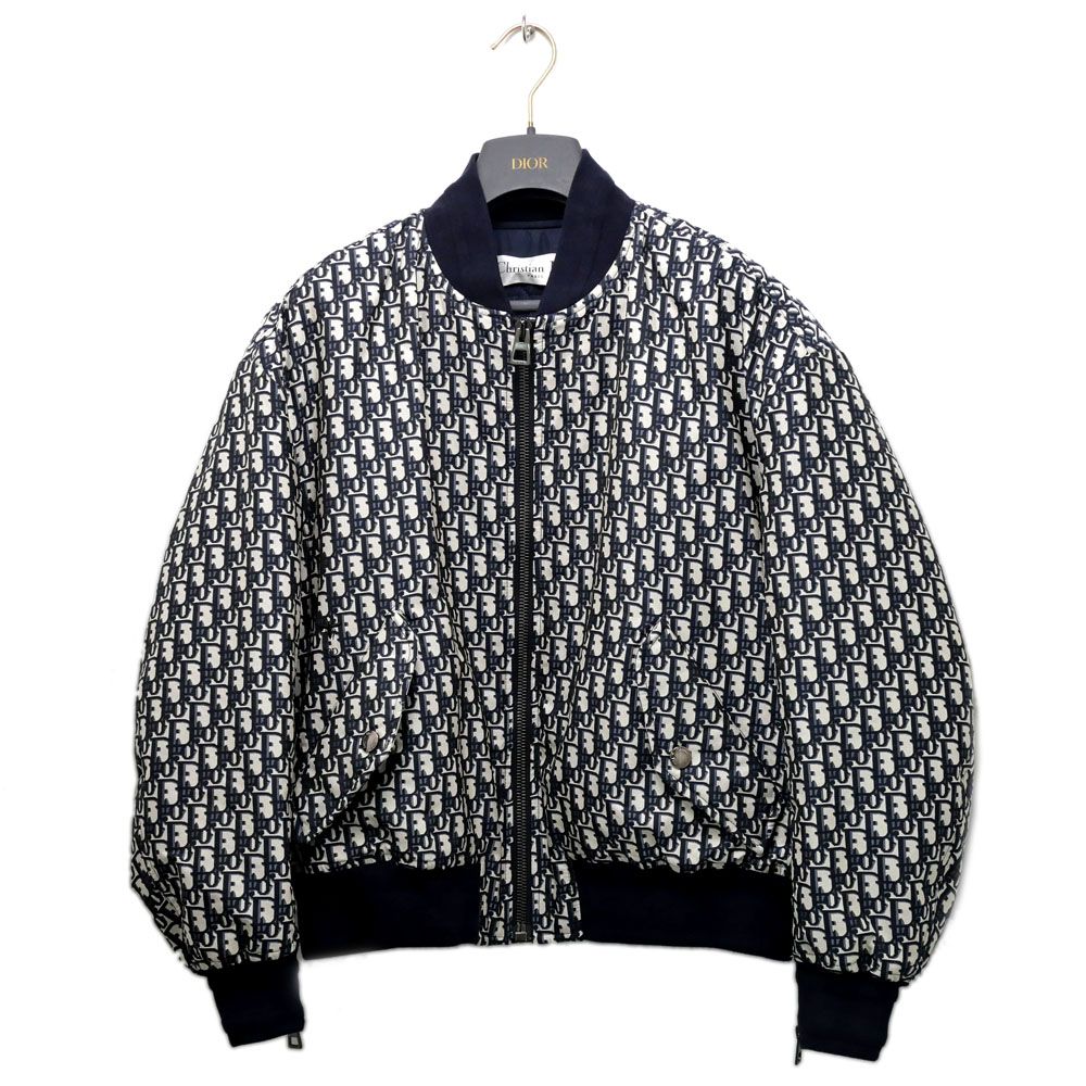 Dior Jacket Oblique Jacquard Technical Taffeta 36 Navy