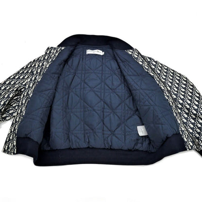 Dior Jacket Oblique Jacquard Technical Taffeta 36 Navy — view 6
