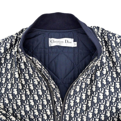 Dior Jacket Oblique Jacquard Technical Taffeta 36 Navy — view 3