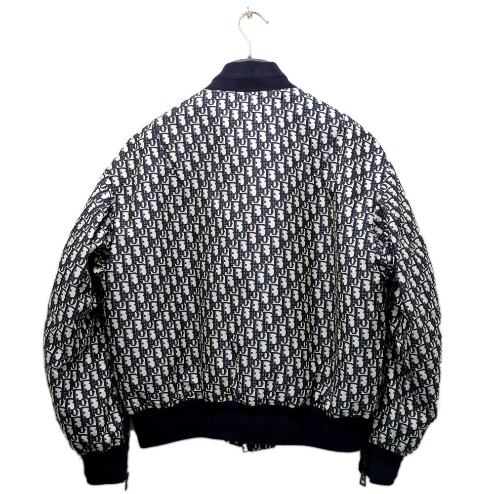 Dior Jacket Oblique Jacquard Technical Taffeta 36 Navy — view 2