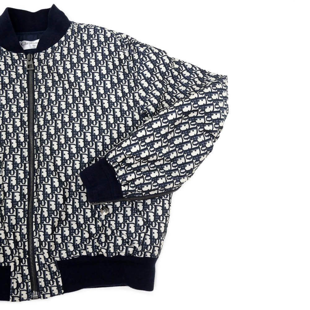 Dior Jacket Oblique Jacquard Technical Taffeta 36 Navy — view 4