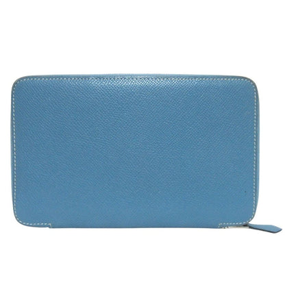 Hermes Veau Epsom Agenda Zip Around Notebook Cover Blue Jean — view 3