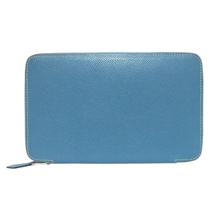 Hermes Veau Epsom Agenda Zip Around Notebook Cover Blue Jean — view 2
