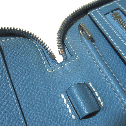 Hermes Veau Epsom Agenda Zip Around Notebook Cover Blue Jean — view 8