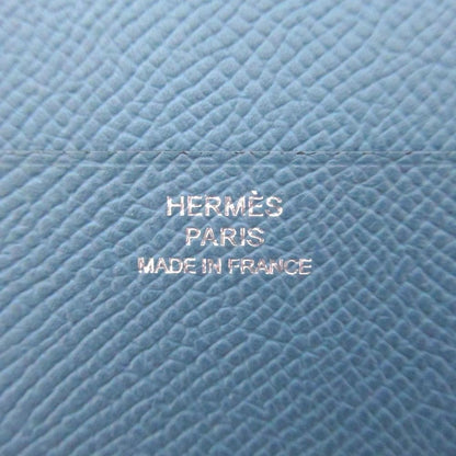 Hermes Veau Epsom Agenda Zip Around Notebook Cover Blue Jean — view 9
