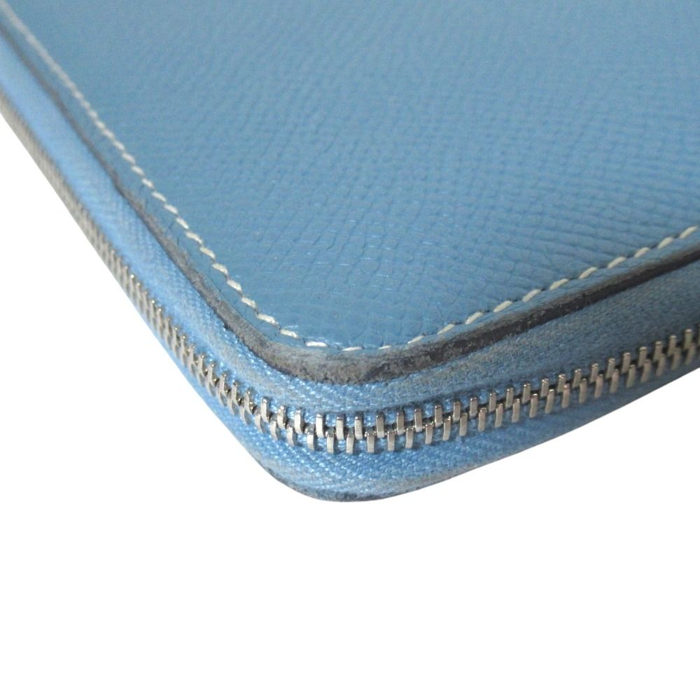 Hermes Veau Epsom Agenda Zip Around Notebook Cover Blue Jean — view 6
