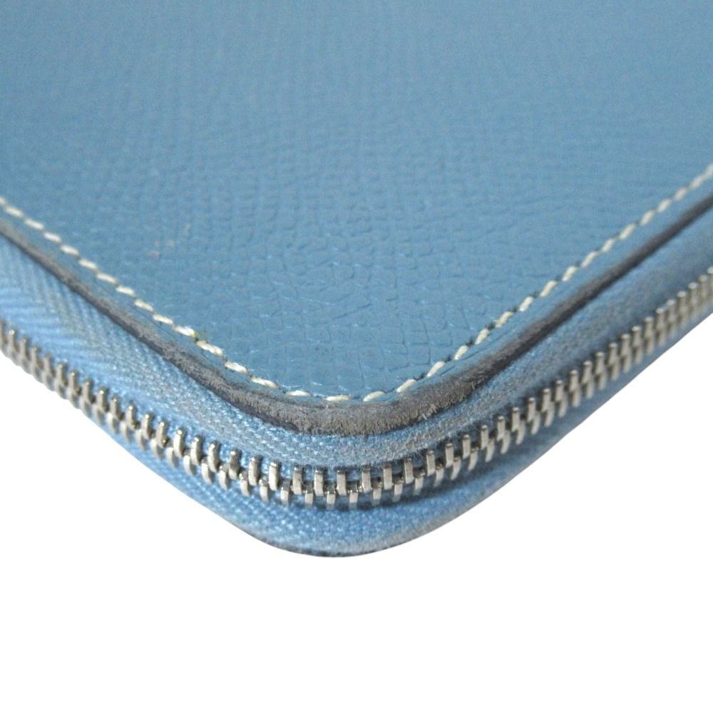 Hermes Veau Epsom Agenda Zip Around Notebook Cover Blue Jean — view 5