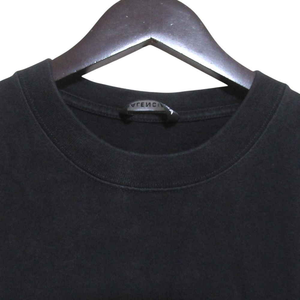 Balenciaga Wfp Logo Print Short Sleeve T-Shirt M Black — view 4