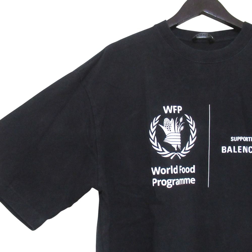 Balenciaga Wfp Logo Print Short Sleeve T-Shirt M Black — view 3