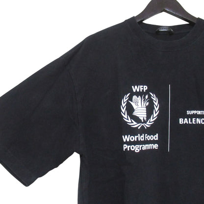 Balenciaga Wfp Logo Print Short Sleeve T-Shirt M Black — view 3