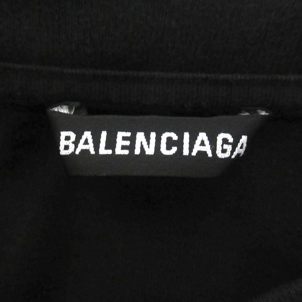 Balenciaga Wfp Logo Print Short Sleeve T-Shirt M Black — view 6