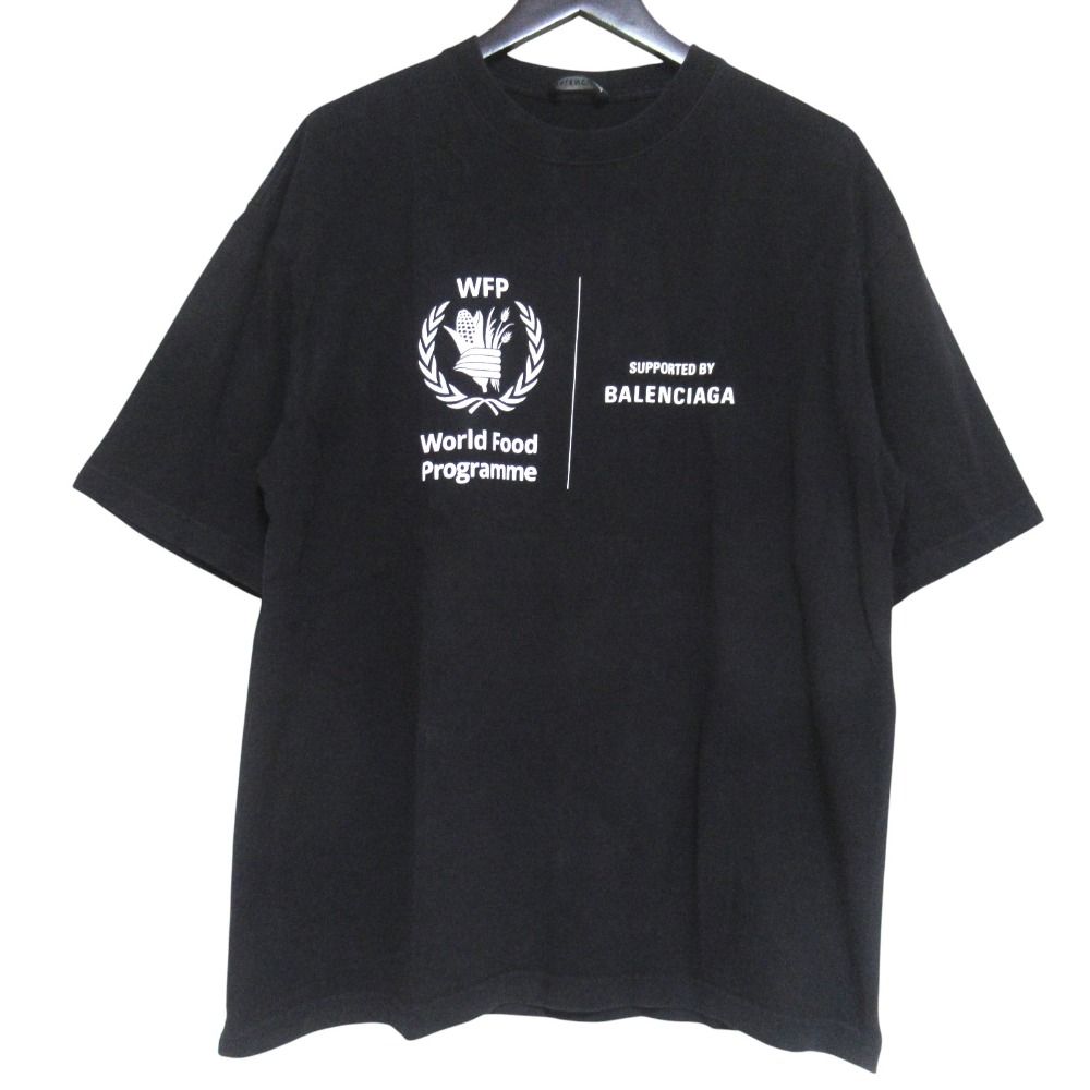 Balenciaga Wfp Logo Print Short Sleeve T-Shirt M Black
