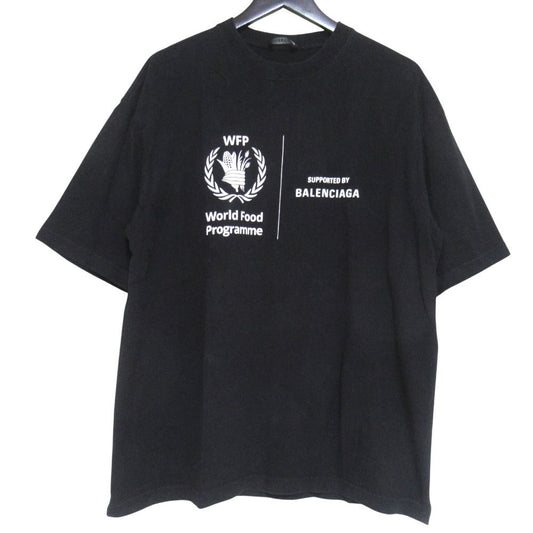 Balenciaga Wfp Logo Print Short Sleeve T-Shirt M Black
