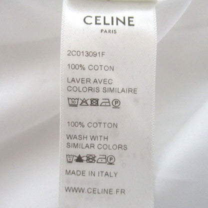 Celine Eddie Era Long Sleeve Frill Shirt Blouse 38 White — view 6