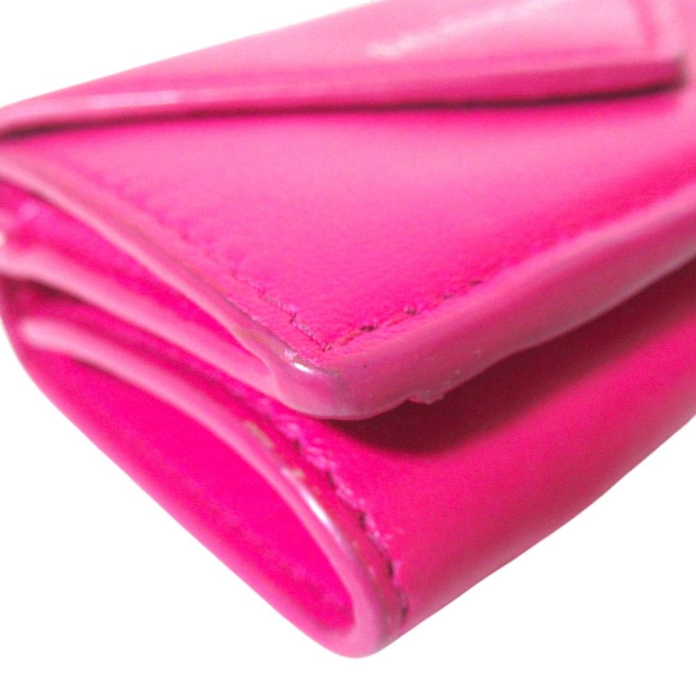 Balenciaga Paper Mini Wallet Compact Trifold Pink — view 4