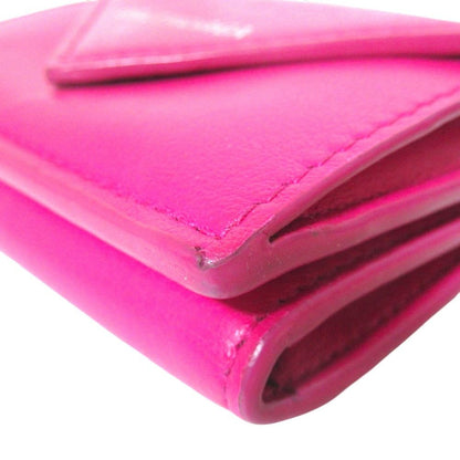 Balenciaga Paper Mini Wallet Compact Trifold Pink — view 3