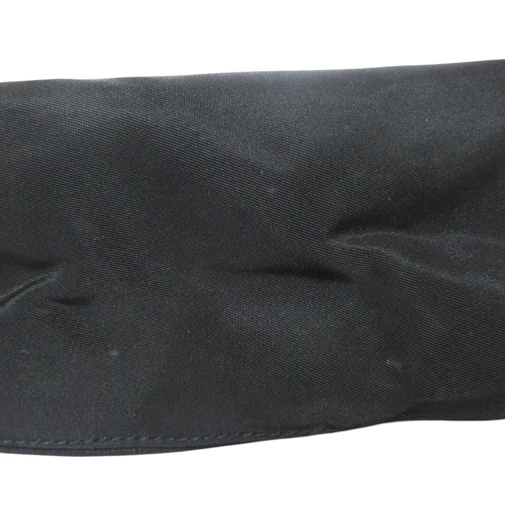 Prada Nylon Leather Tote Shoulder Bag Black — view 4