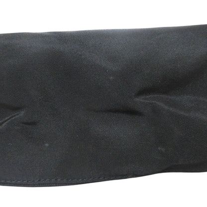 Prada Nylon Leather Tote Shoulder Bag Black — view 4