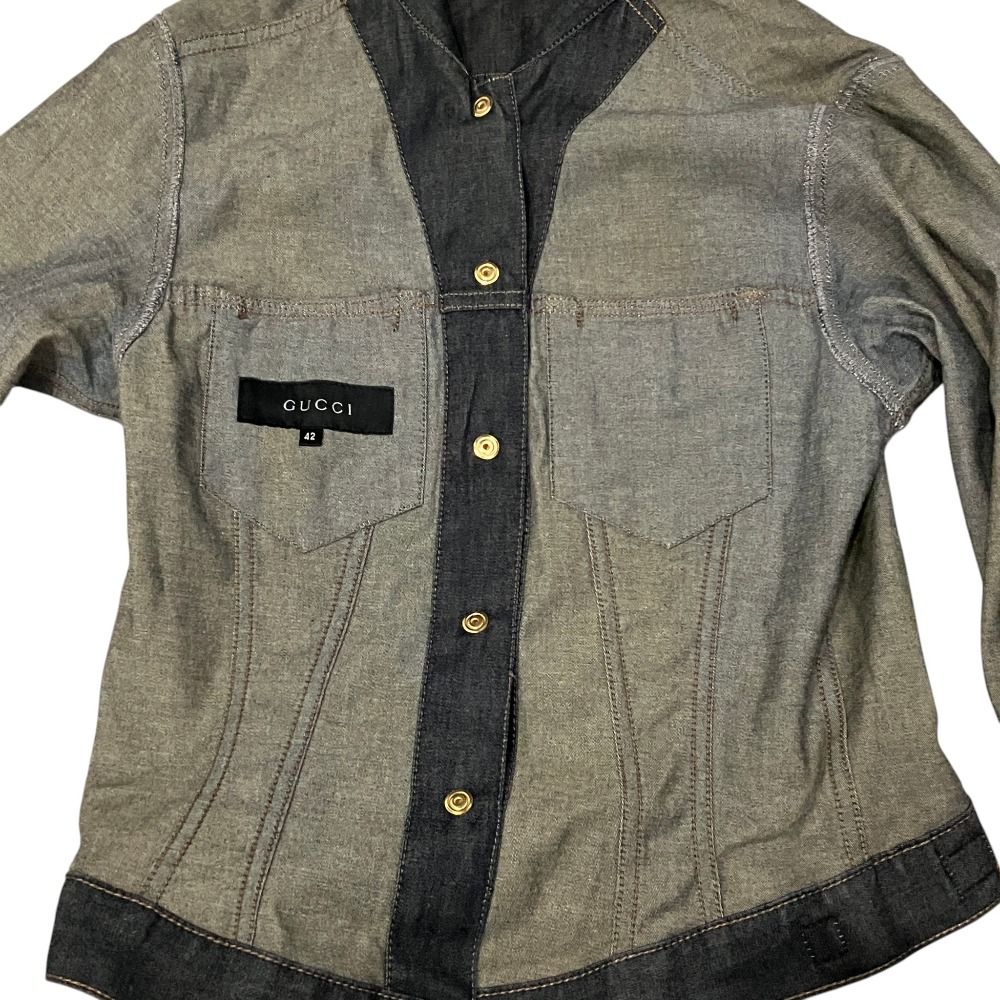 Gucci Era Denim Shirt 42 Indigo Blue — view 9