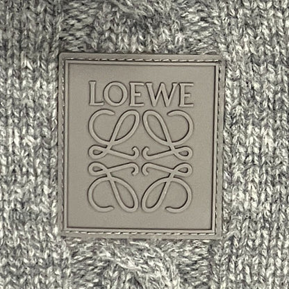 Loewe Crew Neck Cable Knit Sweater S Gray — view 3