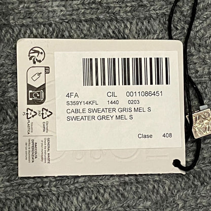 Loewe Crew Neck Cable Knit Sweater S Gray — view 6