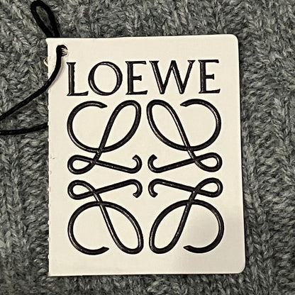 Loewe Crew Neck Cable Knit Sweater S Gray — view 5