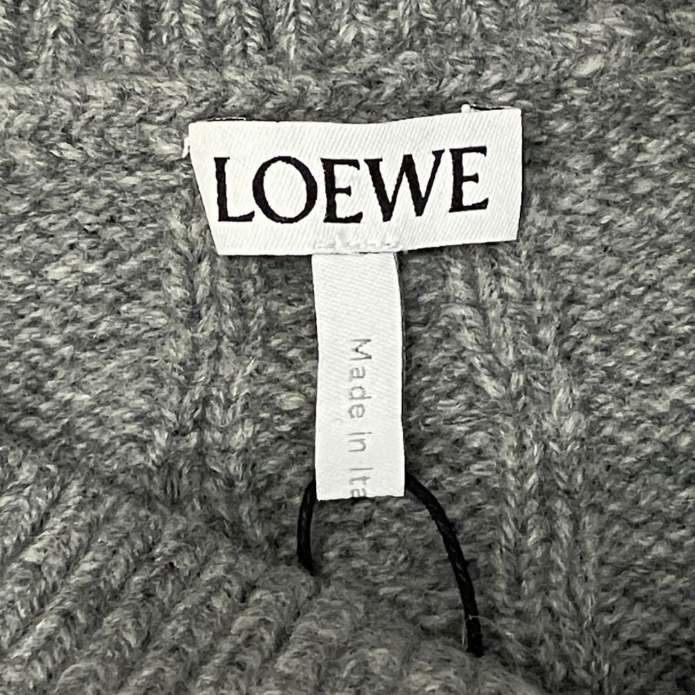 Loewe Crew Neck Cable Knit Sweater S Gray — view 4