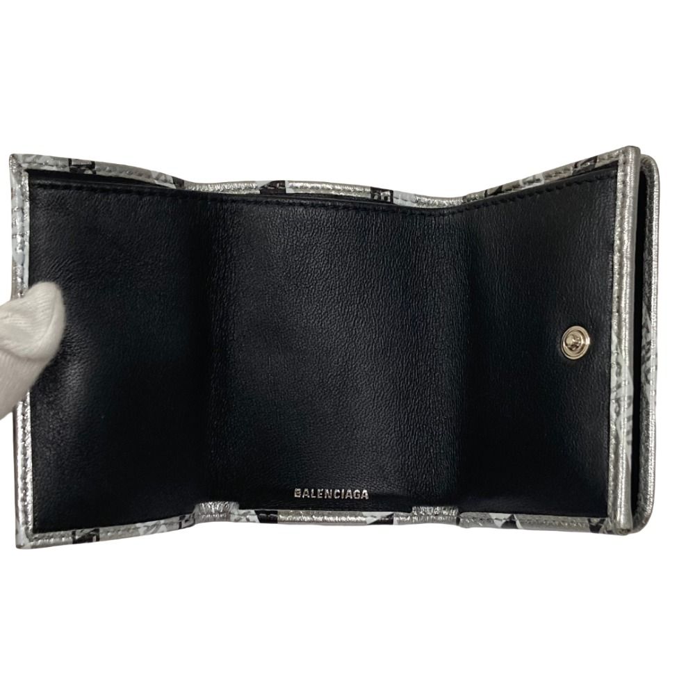 Balenciaga Everyday Compact Wallet Silver — view 4