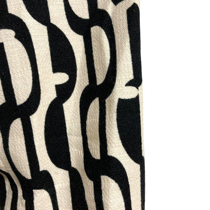 Max Mara 'S All Over Pattern Chesterfield Coat 38 Ivory Black — view 6