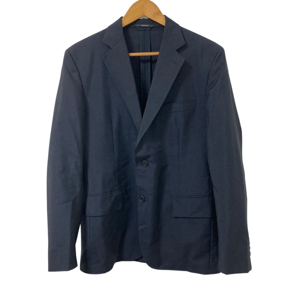 Hermes Mohair Wool Scarf Docking Tailored Jacket 50 Navy — view 3