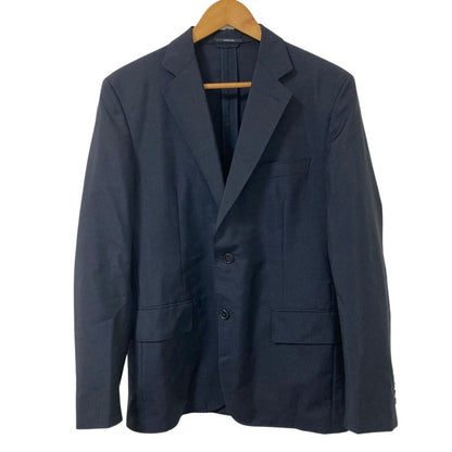 Hermes Mohair Wool Scarf Docking Tailored Jacket 50 Navy — view 3