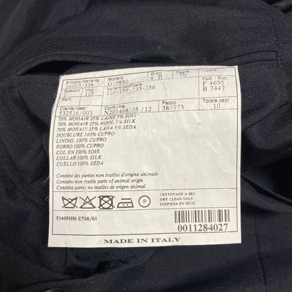 Hermes Mohair Wool Scarf Docking Tailored Jacket 50 Navy — view 8