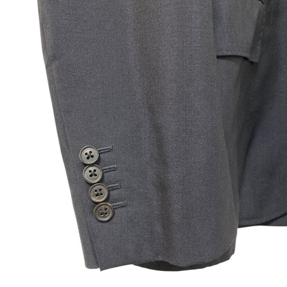 Hermes Mohair Wool Scarf Docking Tailored Jacket 50 Navy — view 7