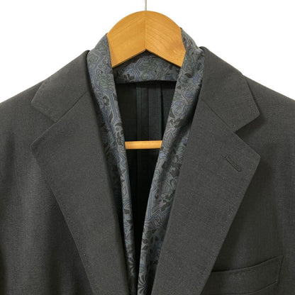 Hermes Mohair Wool Scarf Docking Tailored Jacket 50 Navy — view 5