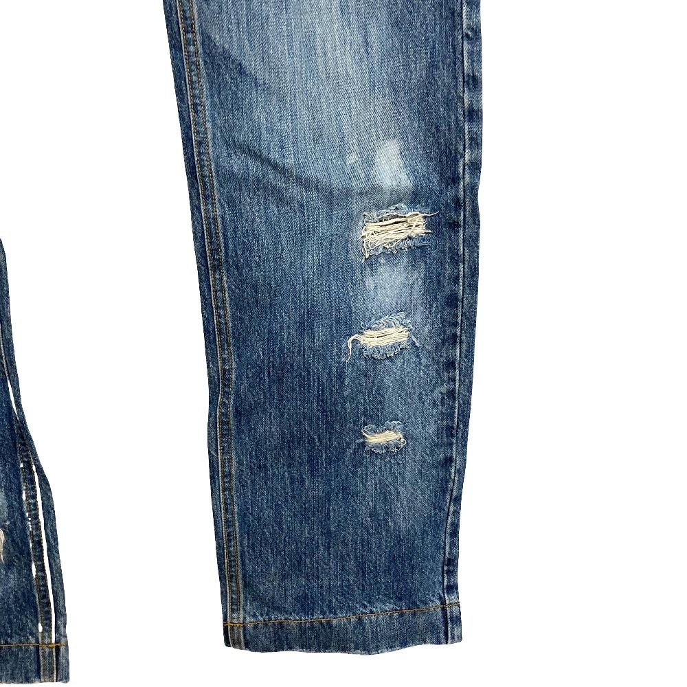 Dolce & Gabbana Crushed Denim Pants 48 Blue — view 8