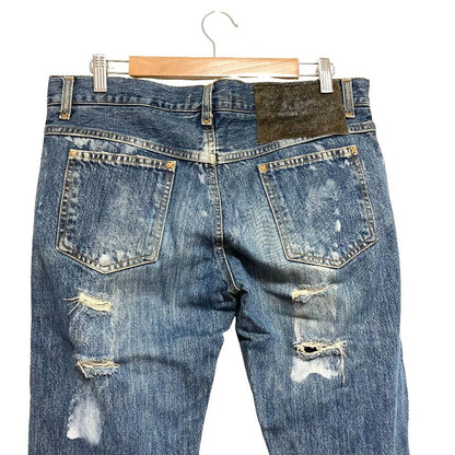 Dolce & Gabbana Crushed Denim Pants 48 Blue — view 6