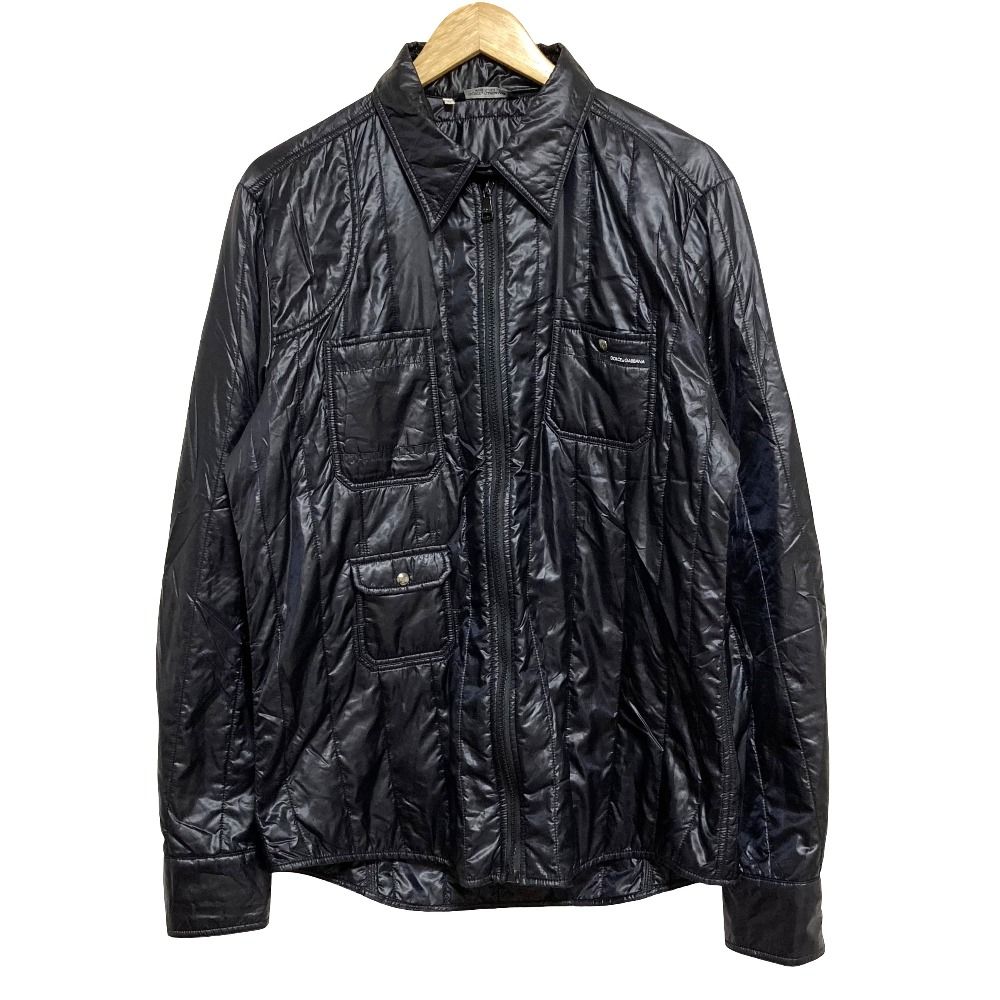 Dolce & Gabbana Padded Quilt Shirt Jacket 16 41 Black