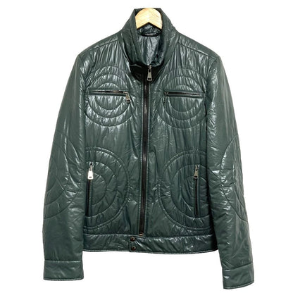 Dolce & Gabbana Circle Pattern Padded Jacket 48 Green