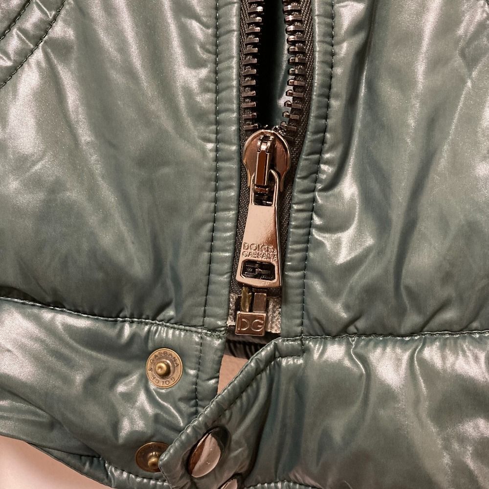 Dolce & Gabbana Circle Pattern Padded Jacket 48 Green — view 5