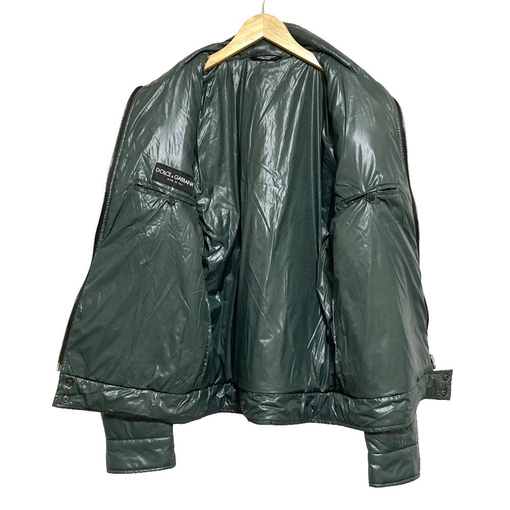 Dolce & Gabbana Circle Pattern Padded Jacket 48 Green — view 3